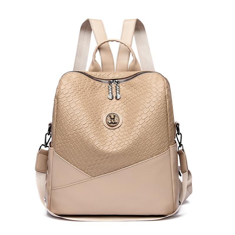 Women's Backpack PU Soft Leather Large Capacity Backpack Travel Bag