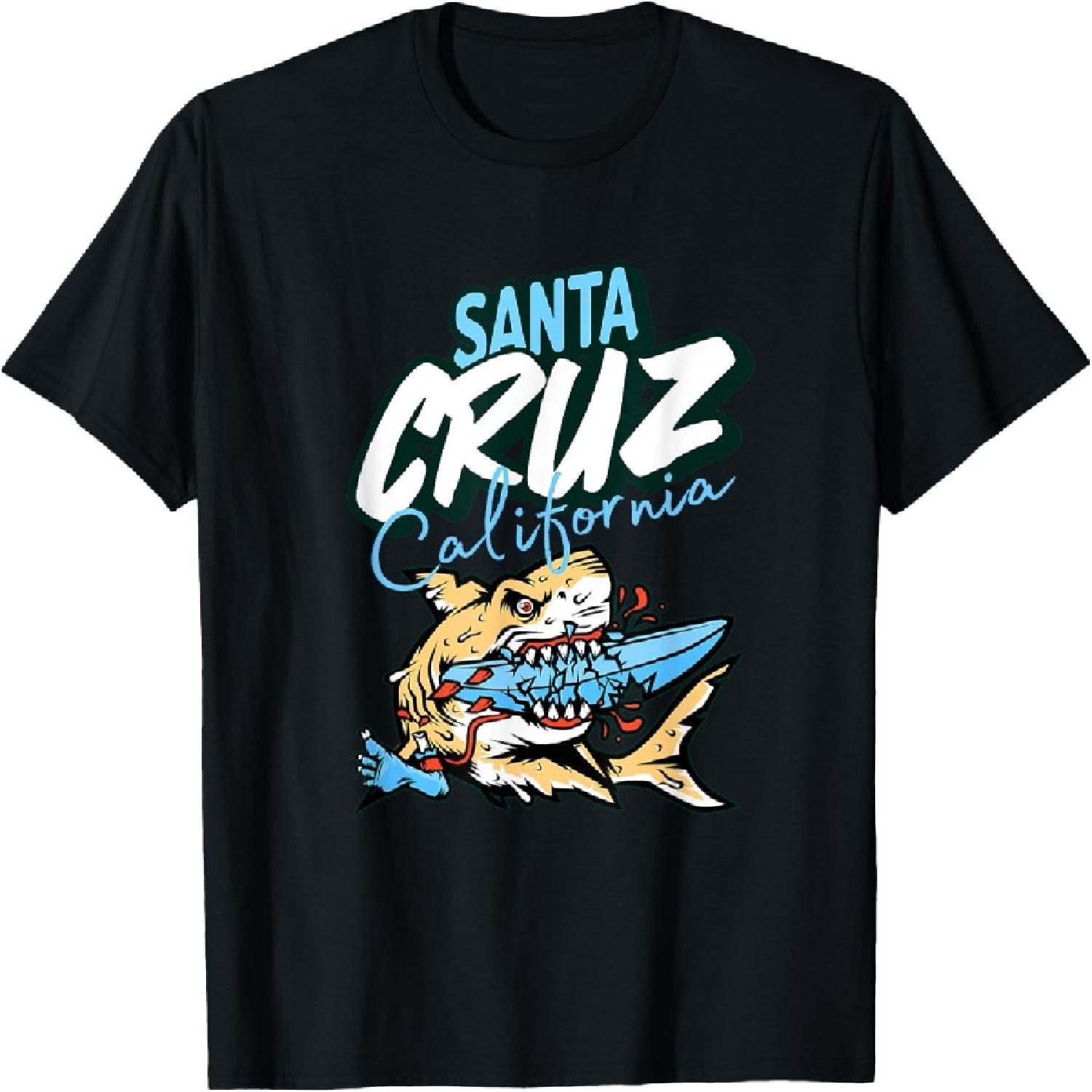 

Вінтажна футболка Санта-Крус Каліфорнія Велика біла акула XXXXXL різнокольоровий