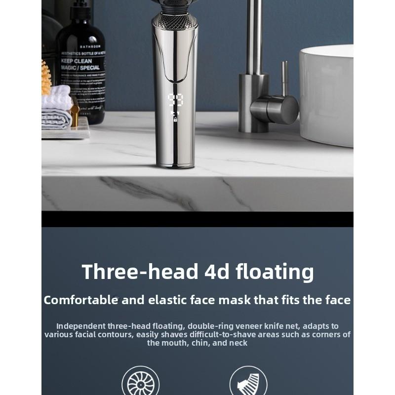 Electric Shaver Intelligent High-power LCD Display Beard Trimmer Rechargeable Facial Hair Trimmer