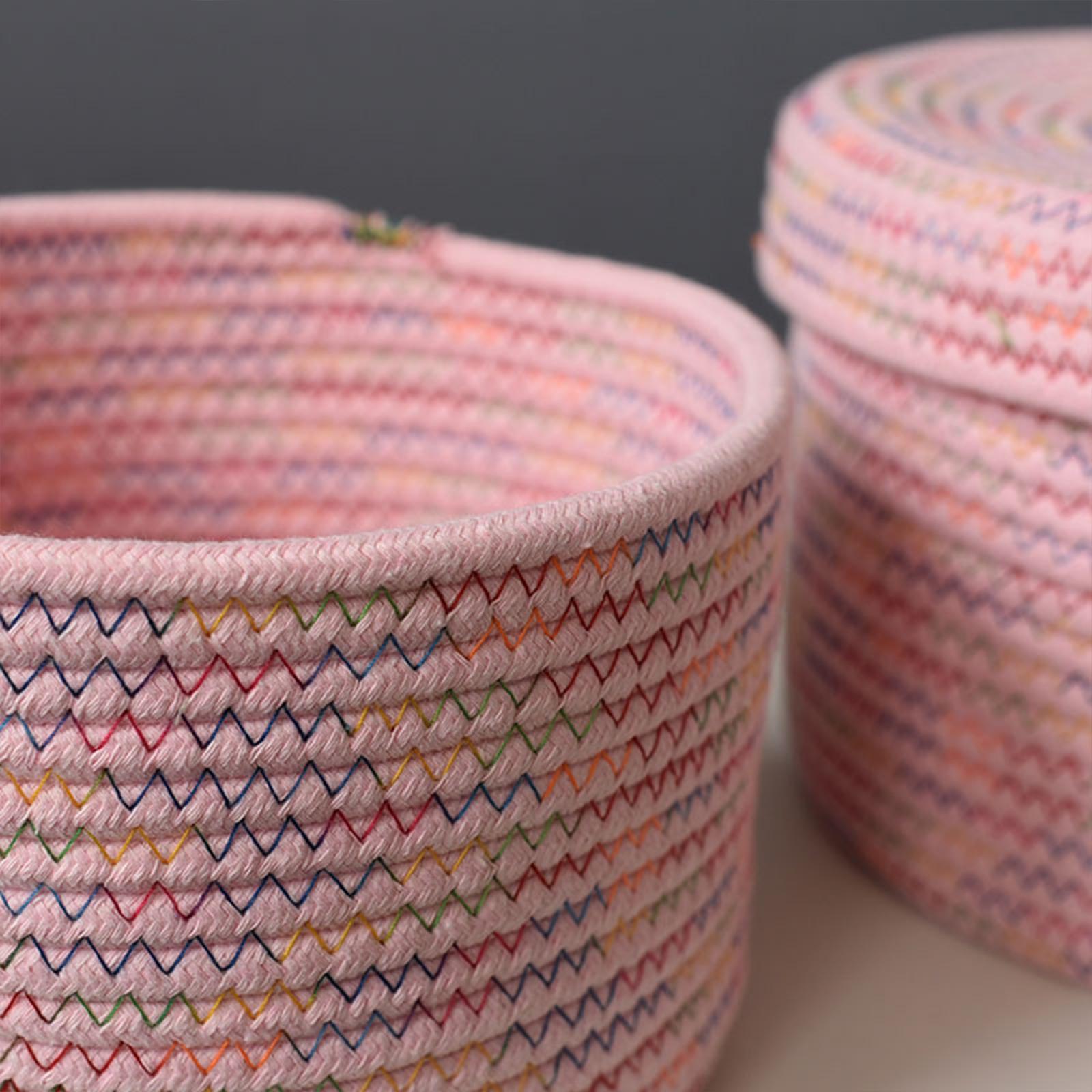 

Storage Basket Soft Cotton Basket Cute Decorative Multifunction Basket for Bedroom Office Living Room Type 3