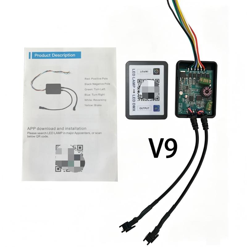 DMX RGB MODULE VERSION 9 METRIX V9 LED Lamp To DMX Converter With QR Code App Control Stable Signal Output