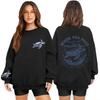 Women's Fashion Long Sleeve Print Round Neck Loose Pullover Sweater Top