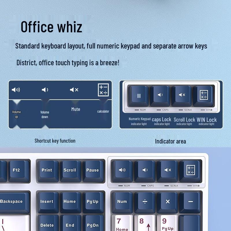 Y-FRUITFUL H108 Hot-Swappable Mechanical Gaming Keyboard