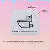 Please Flush Water After Use Signs Plaque Signage Acrylic Signs Plate Sticker Public Place Wall Stickers for Hotel Shoppe House