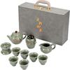Fumaide Dehua Ge Kiln Ceramic Kung Fu Tea Set (10-Piece, Gift Box)