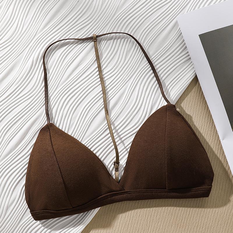 Large Backless French Triangle Deep V-Neck Camisole Bra for Women