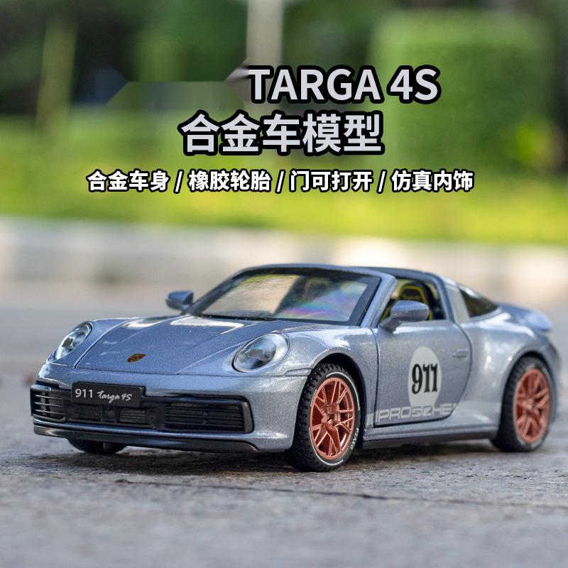 1:32 911 Targa 4S Cayenne Diecasts Model Alloy Boys Toys Miniature Supercar 4 Door Opened Vehicle Collectibles Toy Gifts