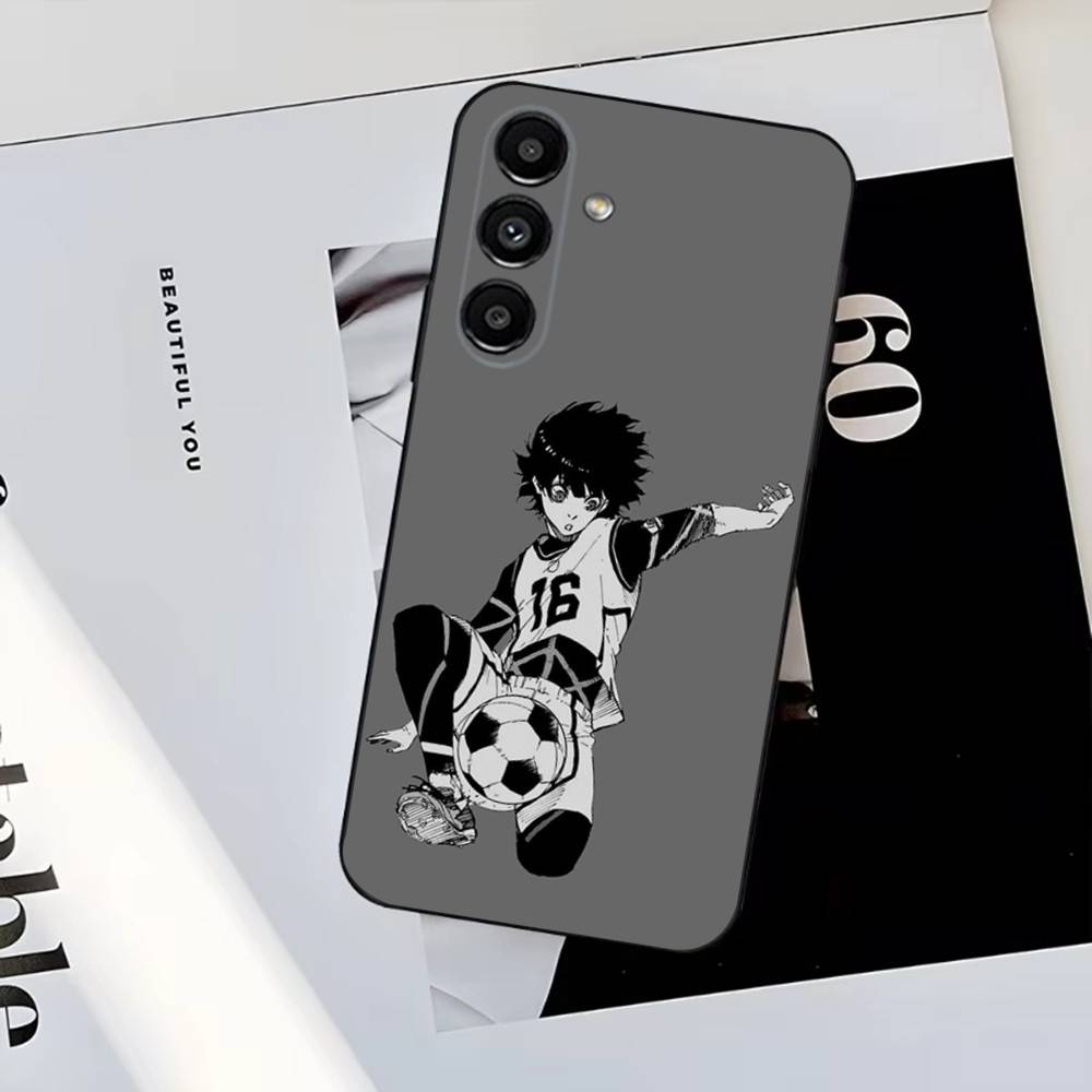Anime B-Blue L-Lock Phone Case For Samsung S25,S24,S23,S22,S21,S20,S10,Ultra,Plus,Lite,FE,Soft Silicone Black Cover