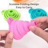 10pcs Mini Silicone Folding Funnel Portable Home Kitchen Liquid Dispenser Telescopic Long Neck Funnels Kitchen Gadget Accessories Hot