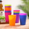 Frcolor Plastic Cups, Colored Cups, Pack of 15, Beverage Cups, Portable, Stylish, for Parties, Tasting, Mixed Colors (101-200ml)