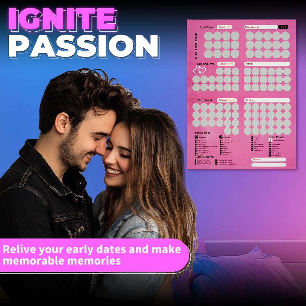 Couple Gift Scratch Off Poster Funny Love Game Scratch Off Poster 100 Things on Date Night Couple Dating Scratch Off Poster