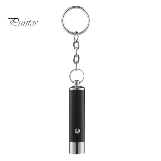 UV Flashlight Keychain Mini Battery Operated Portable Multifunctional Anti-fake Money Detection Metal Black Lamp Torch Key Ring Backpack Supplies