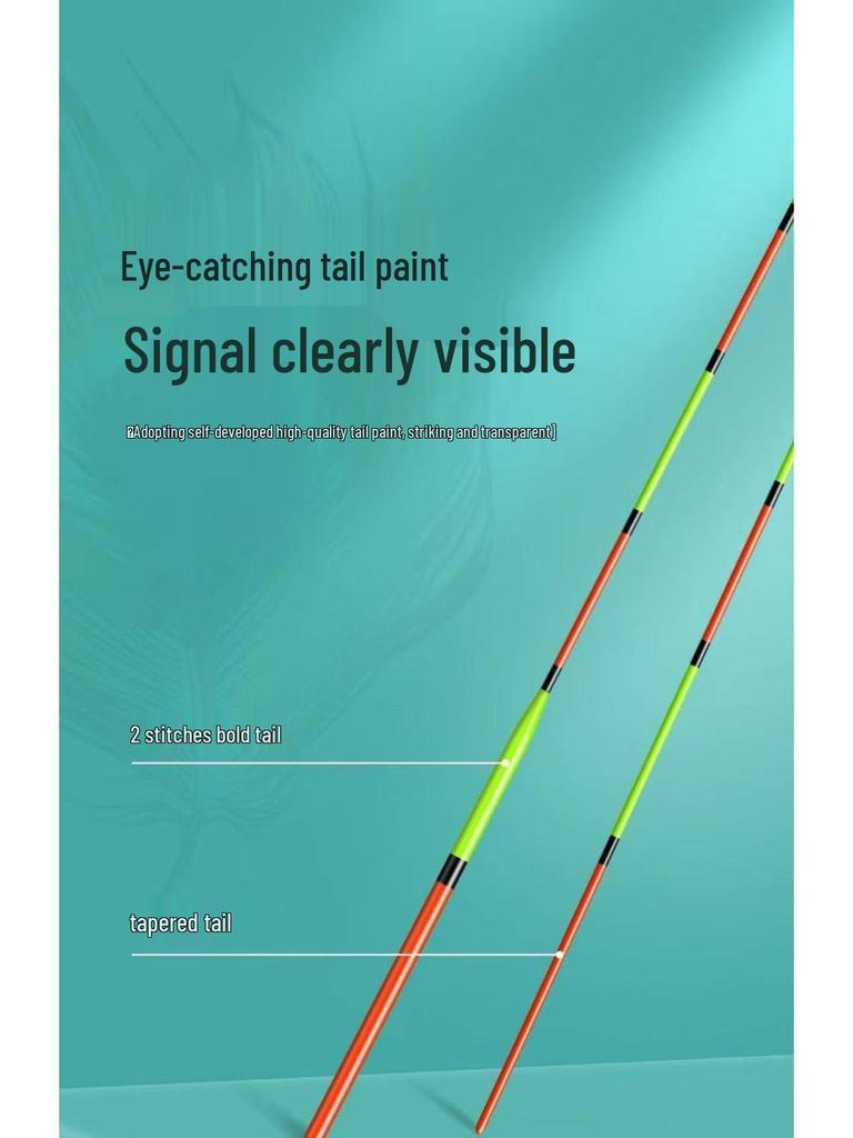 Wing Peacock Feather High-Sensitivity Fishing Float for Crucian Carp - Eye-Catching, Thickened, and Smooth Real Feather Design