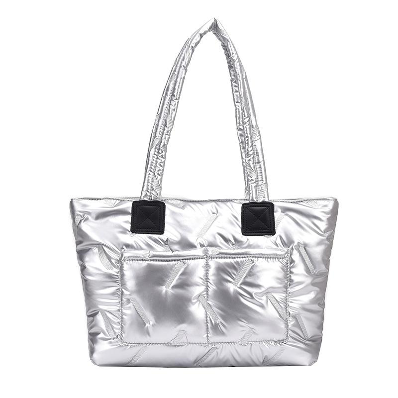 Mori ins daily commute fluffy contrasting color women's big armpit bag winter new literary shoulder handbag