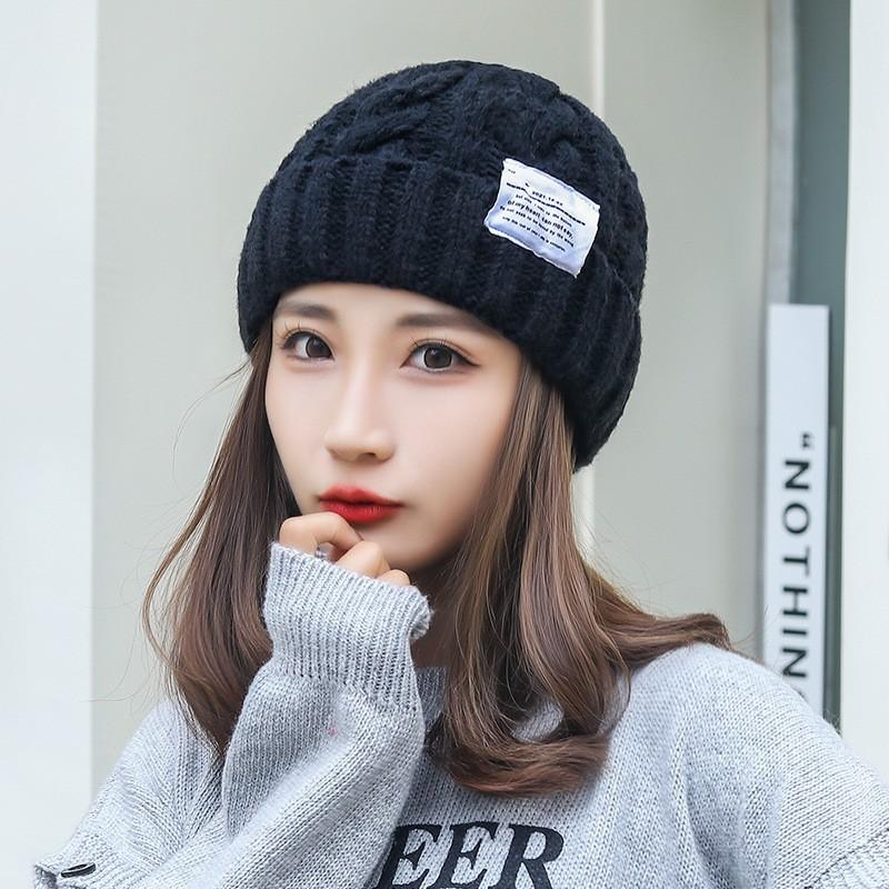 Casual Knitted Wool Hat Winter Warm Korean Style Hat Outdoor Thick Fashion All-match