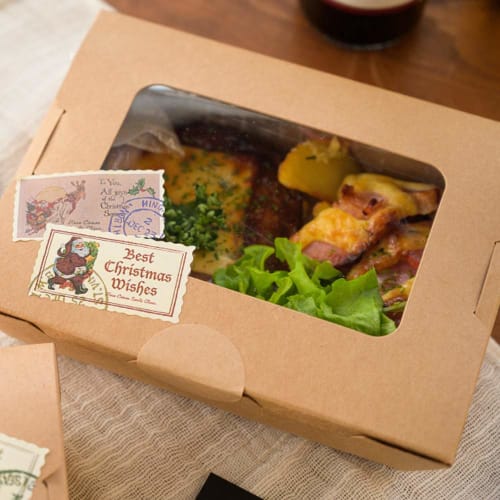 HEADS Deli Boxes, 16.5 X 4.6 X 13 Cm, Brown, 50-Count, Food-Safe, Oil-Resistant, Water-Resistant Containers with Windows, Kraft, Perfect for Delivery