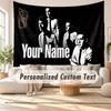 Custom Name Wall Hanging Tapestry,Arctic Monkeys Decorative Backdrop Tapestry For Dorm Home