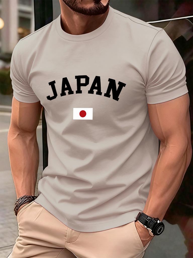 Japan Flag Printing Men TShirt Cotton Summer Soft Oversized Tops ONeck Short Sleeve Comfortable T Shirt Casual Male Clothes