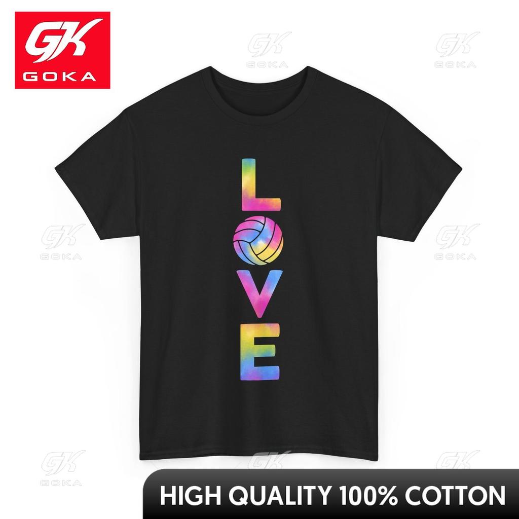 Volleyball Volleyball Love Sports Lovers Players Tie Dye Cute Adorable Crew Neck Cotton Fabric Graphic Tee Weekend Outfit