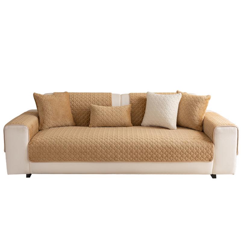 Vysoce kvalitní plyšový polštář na pohovku z mléčného sametu – Novinka Podzim/Zima 2025, Protiskluzový design