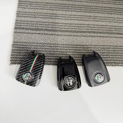 For Car Key Cover Replacement Key Case Giulia Stelvio Tonale Carbon Fiber Style