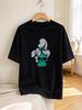 Unisex T-shirt Cool Skull Print Casual Comfy Soft Summer Top for Daily Wear