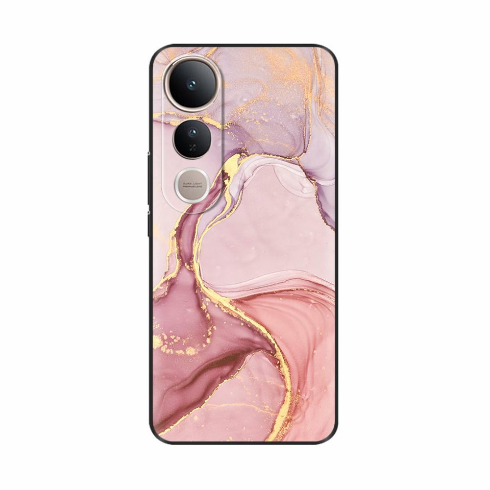 Fundas For Vivo V50 Lite 5G Popular Flowers Cartoon Soft Silicone Phone Back Cover For Vivo V50 V50 Lite 5G 4G Shell Casing Capa