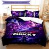 Chucky 3τμχ Σετ Κλινοσκεπασμάτων Κάλυμμα Παπλώματος Κλείσιμο Περιλαμβάνει 1 Κάλυμμα Παπλώματος & 2 Μαξιλαροθήκες για Όλες τις Εποχές Διακόσμηση Υπνοδωματίου Σπιτιού Εστίας