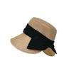Japanese Cotton And Linen Bow Fisherman'S Hat Children'S Summer Big Eaves Sunscreen Basin Hat Breathable And Light Rear Split Sun Hat
