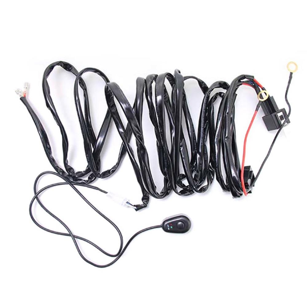 Universal 12V 40A Wiring Harness Kit Loom Car Fog Light Auto for LED Work Driving Light Bar With Fuse and Relay Switch
