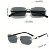 1/2pcs Vintage Rimless Fashion Glasses Decorative Eyewear for Women Men Shopping Party
