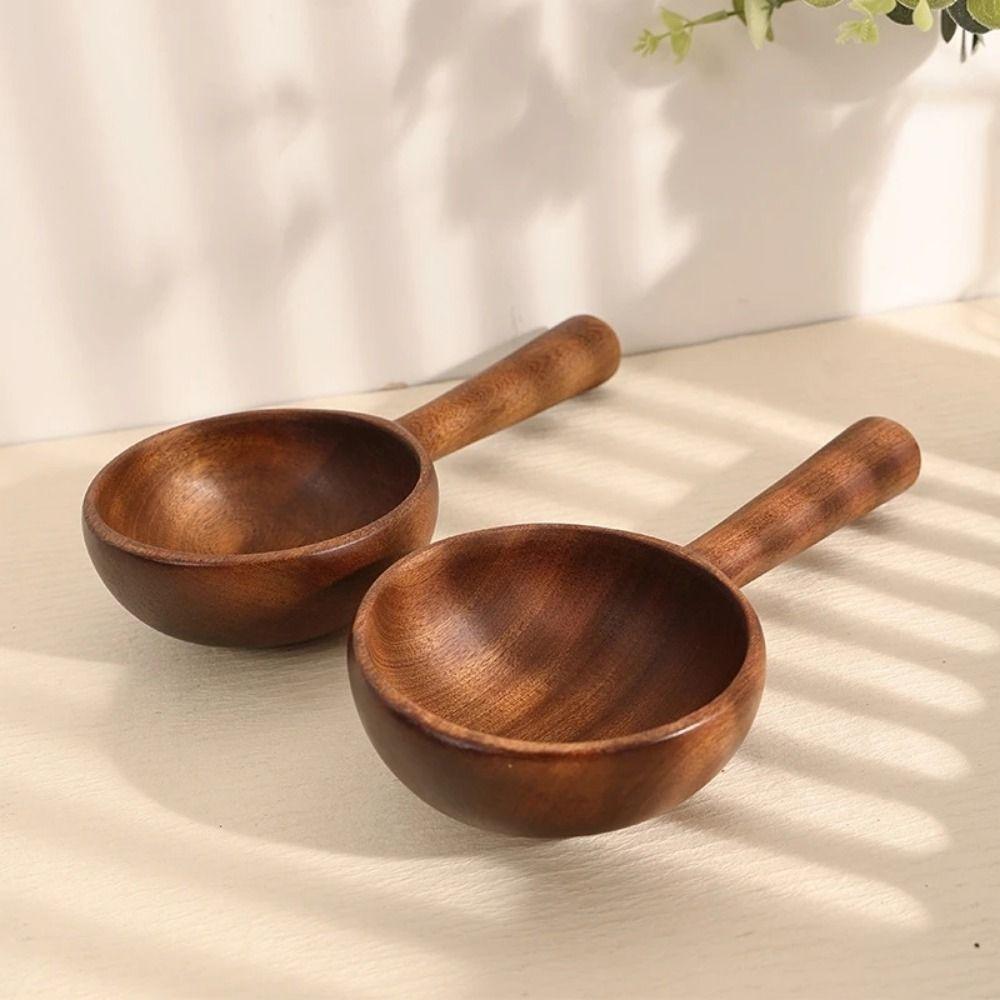 Large Size Long Handled Spoon Long Handle Wooden Soup Ladle Water Ladle Serving Soup Spoon  Picnic