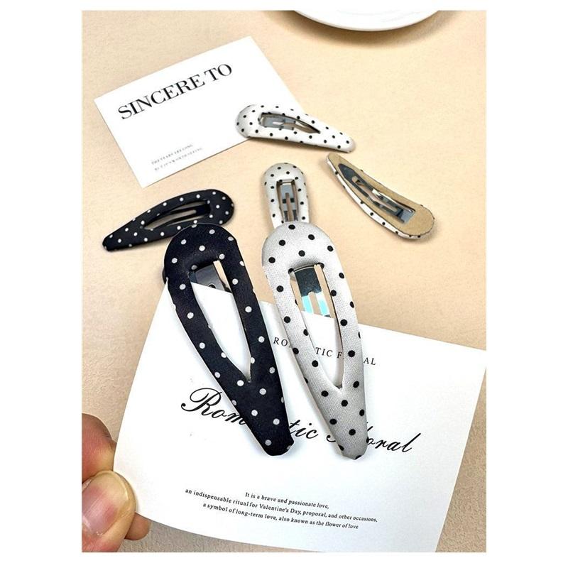 Korean Dot Plush Side Hair Clips Elegant Bangs Barrettes Women Pair Hair Accessories