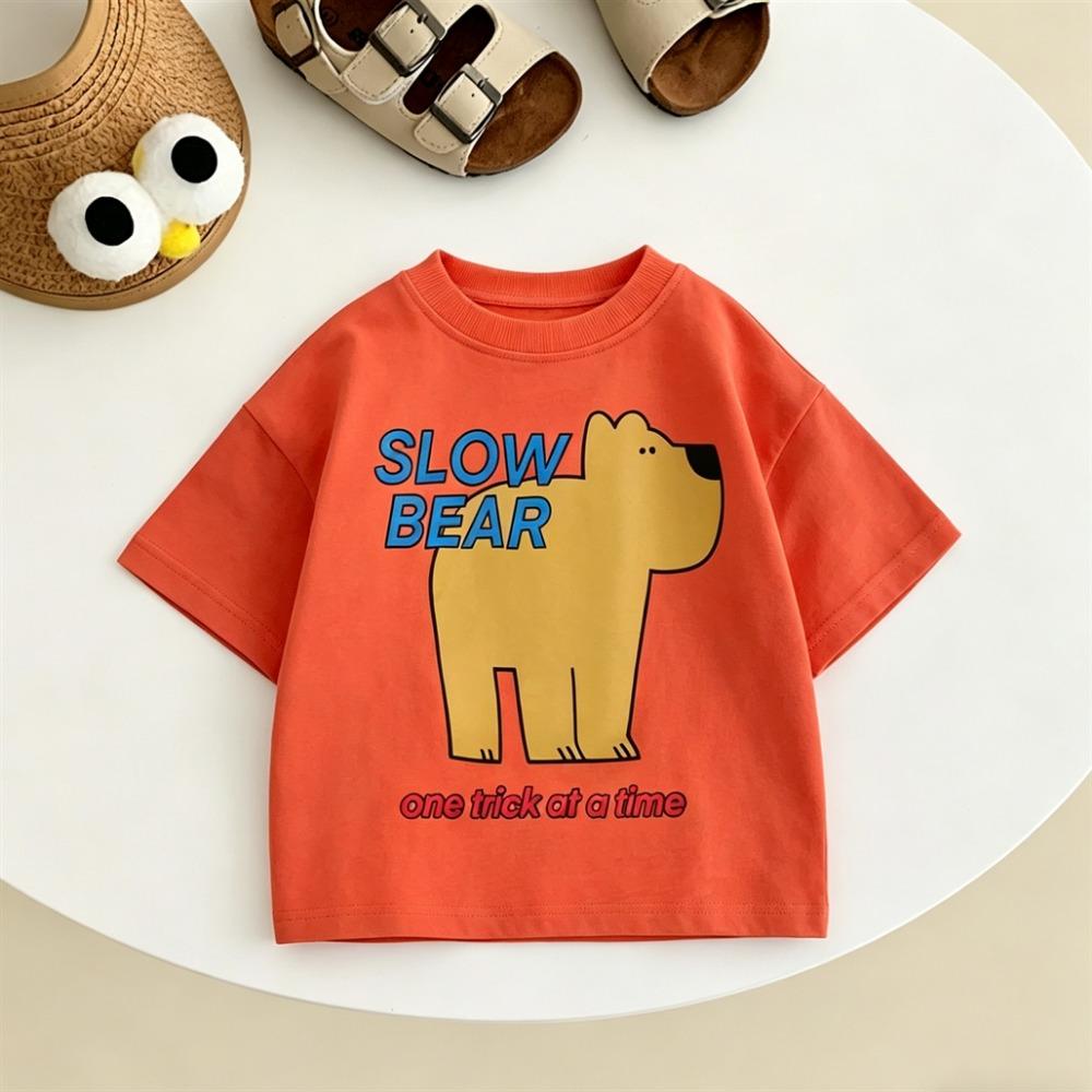 

Printed Tshirt Summer Clothes Trendy Crewneck Tees For 1 2 3 4 5 6Years Child Loose Casual Clothing New Design Fashion Wear 110