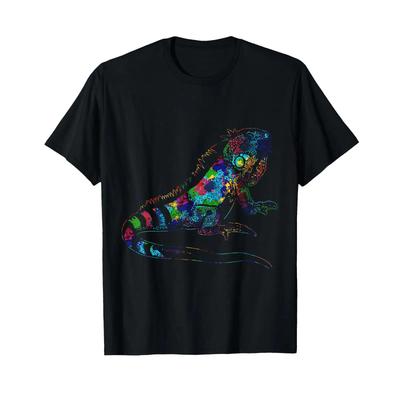 Tropic Reptile Zoo Keeper Idea Iguana T Shirt Vintage Casual Soft Top For Everyday Wear Breathable Streetwear Stretched
