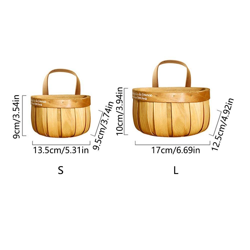 Waterproof Wall Hanging Storage Basket with Handle Desktop Clutter Sorting Box  Farmhouse