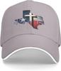 Pray for Texas Map Cross Baseball Cap Polyester Adjustable Sports Hat Unisex Outdoor