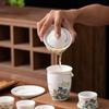 9 Pcs/set Chinese Ceramic Tea Set Exquisite Hand-painted Flower and Bird Pattern Porcelain Teapot Handmade Kettle Teacup Teaware