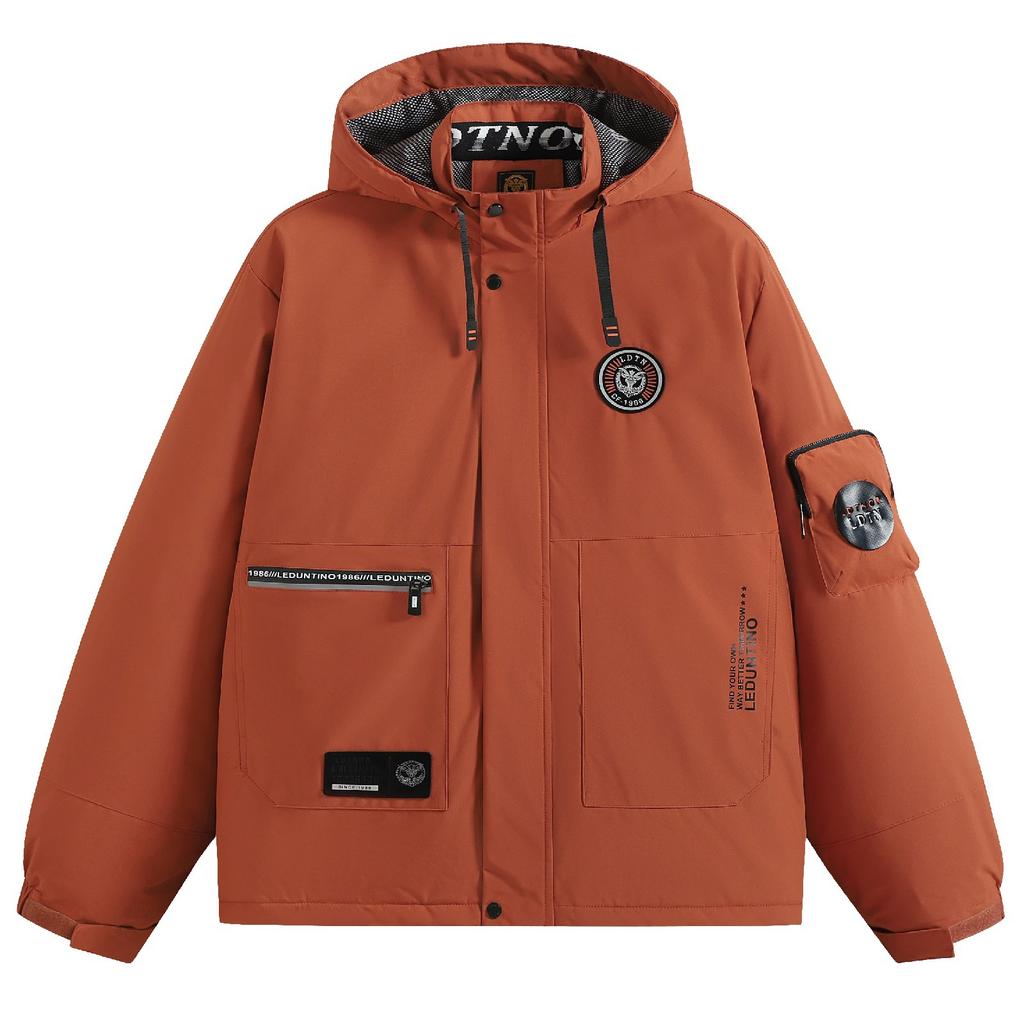 Nuova Parka Invernale da Uomo con Cappuccio Spesso Cotone Cappotto Giacca di Cotone Giacca Casual alla Moda Uomo