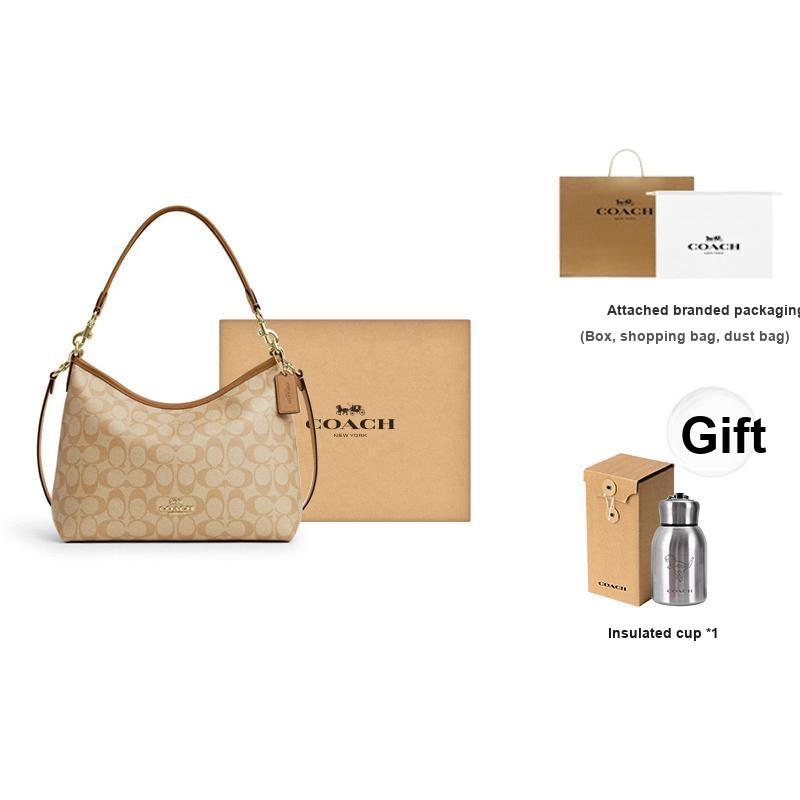 Coach Laurel 31 Commuter Large Capacity Detachable Shoulder Strap Tote Bag Women Tote Bag Light-Khaki CR149-IMNLJ