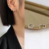 Elegant Asymmetrical Heart Earrings - 925 Silver Needle Korean Style Ear Cuff, Trendy Internet Celebrity Peach Heart Design