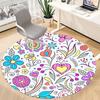 1pc Floral Heart Pattern Chair Carpet for Office Non Slip, Machine Washable Rug for Office, Room Holiday Decor for Christmas, Birthday Polyester