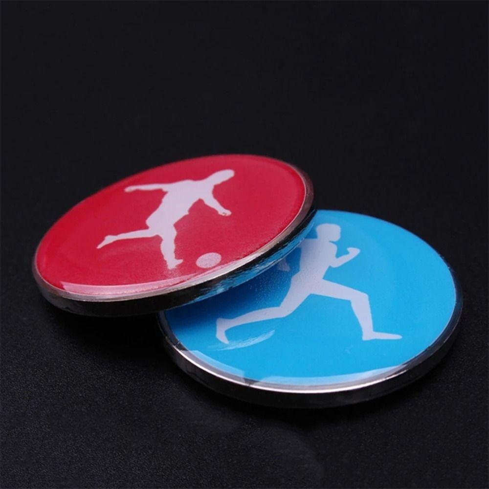 Football Pattern Referee Toss Coin Selected Edges Soccer Flip Coin  Referee Equipment