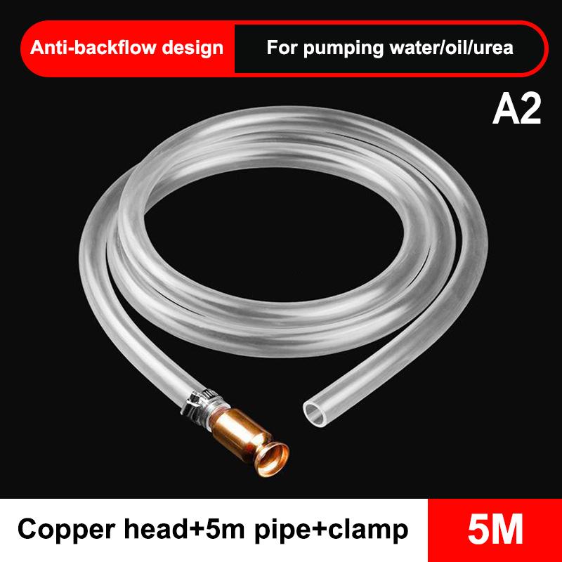 Self Tools Gasoline Fuel Siphon Hose Pump Manual Suction Pipe 2M for Car Motorbike Boat Emergency