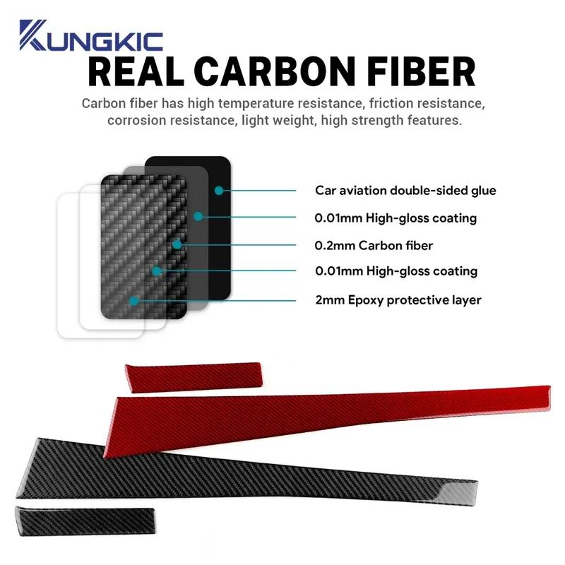 Real Soft Carbon Fiber Trument Panel Strip Trim Sticker For Renault Fluence Megane RS 2009 2010 2011 2012 2013 2014 LHD RHD