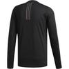 adidas Prism Long Sleeve Tee Breathable Round Neck Logo Reflective T-Shirt Men Tops Black CZ8717