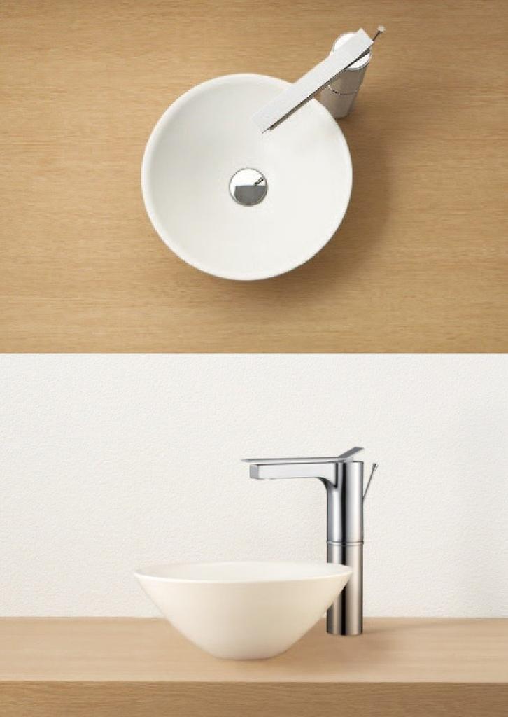 SANEI Shigaraki Ware Hand Wash Basin Embedded Type Diameter 310mm Black HW1022-D