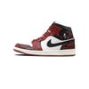 Air Jordan 1 Dez Mil Cavalos Galopando Resistente à Abrasão Cano Médio Sapatos de Basquete Vintage Unissex Vermelho DQ8426-105(Team839V\"\")