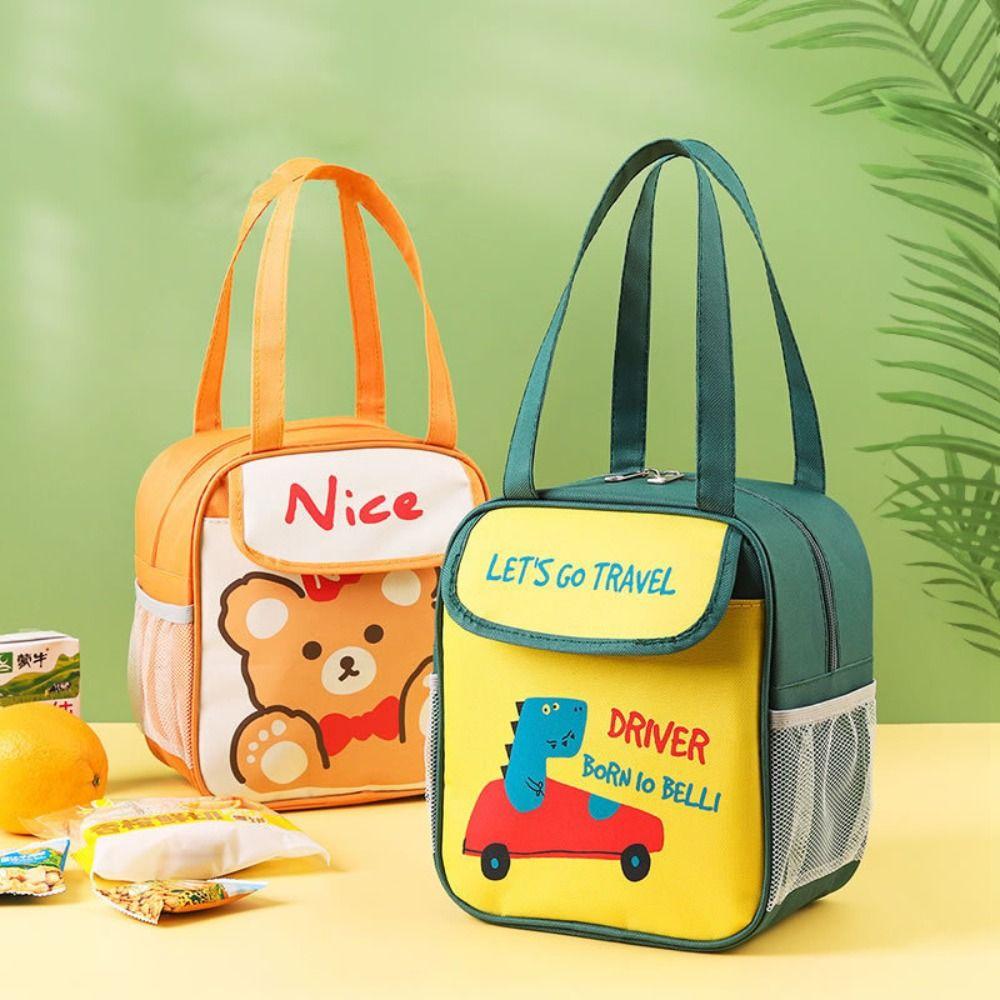 

Waterproof Lunch Bag Insulated Storage Bag Easy To Clean Handy Bag Office помаранчевий