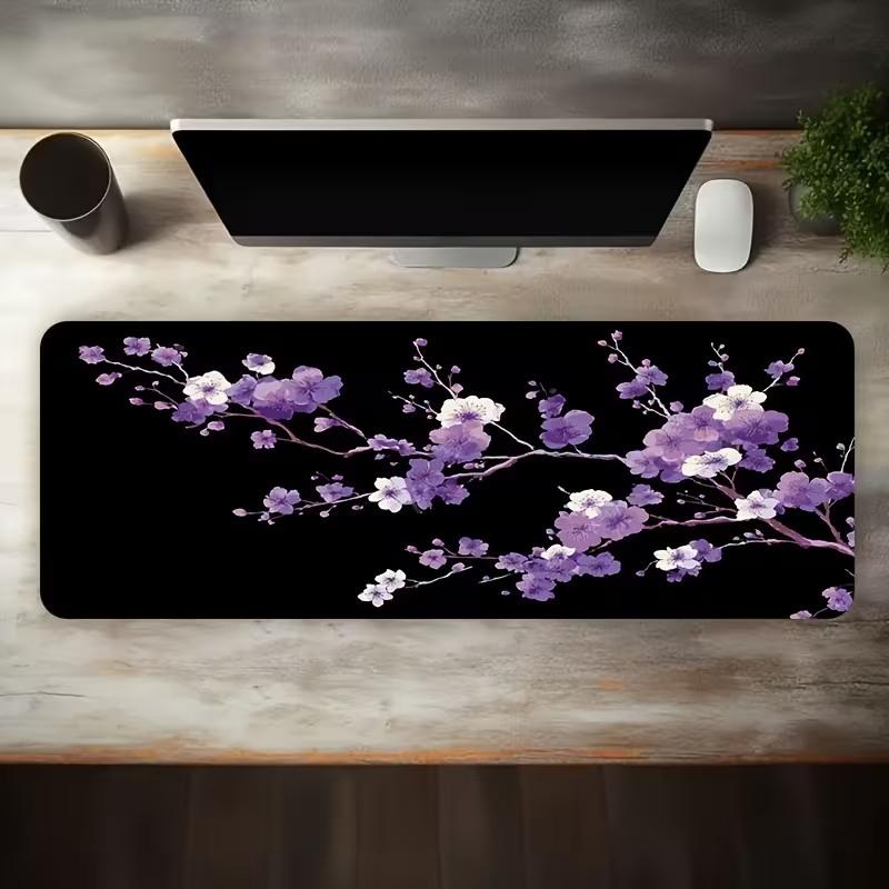 Japanese Mount Fuji Cherry Blossom Gaming Mouse Pad Extended Non Slip Mat Smooth Edges For Gamers Office Home Wireless Mouse